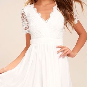 NWT Lulu's Angel In Disguise White Dress